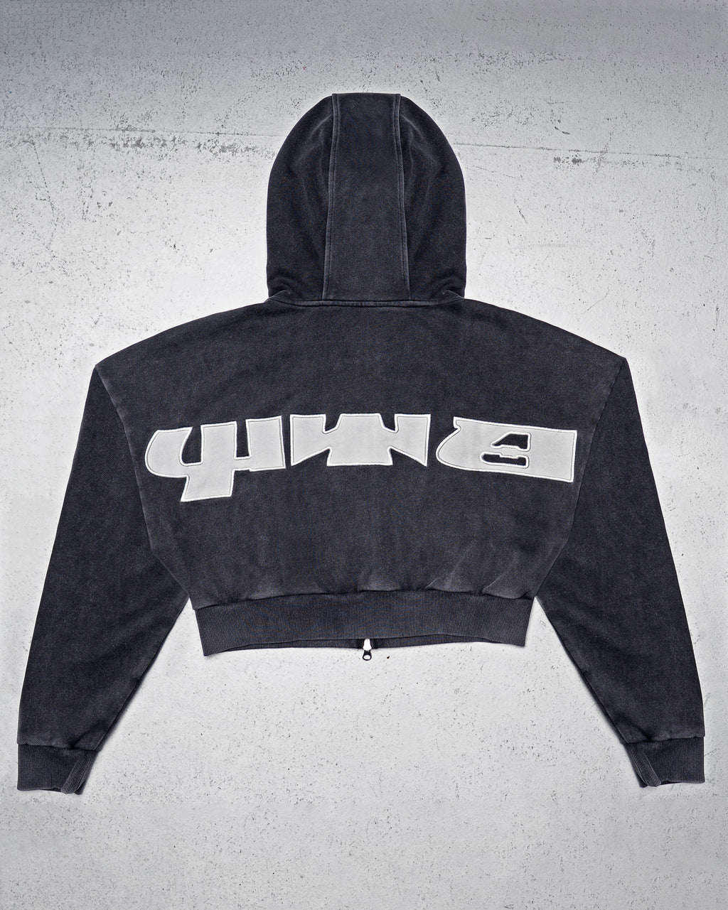 STONE: ZIP-UP HOODIE [CROPPED]