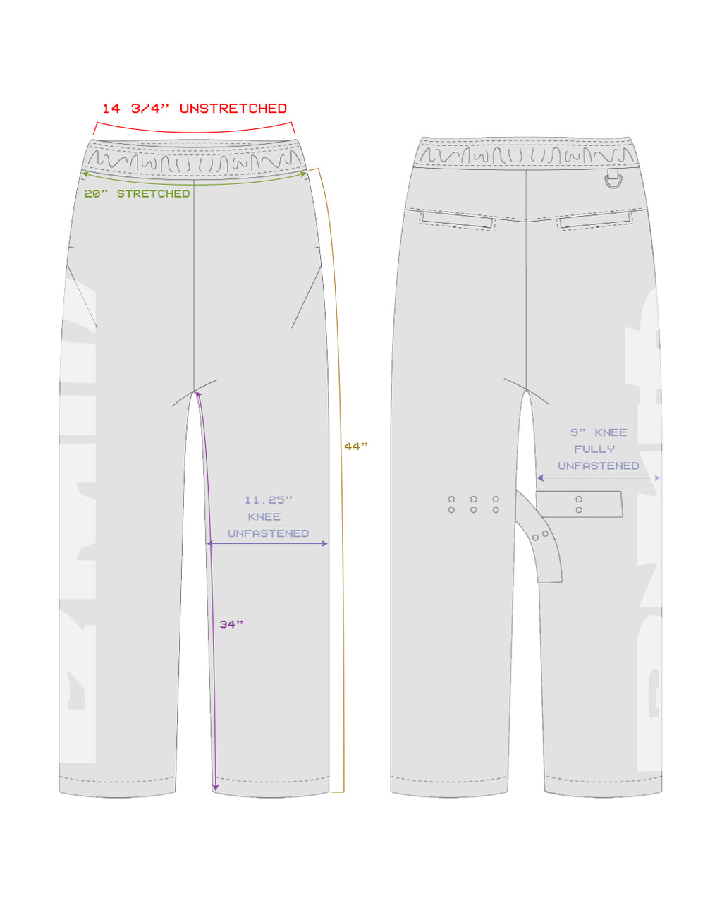 STONE: SWEATPANTS [ADJUSTABLE KNEE]