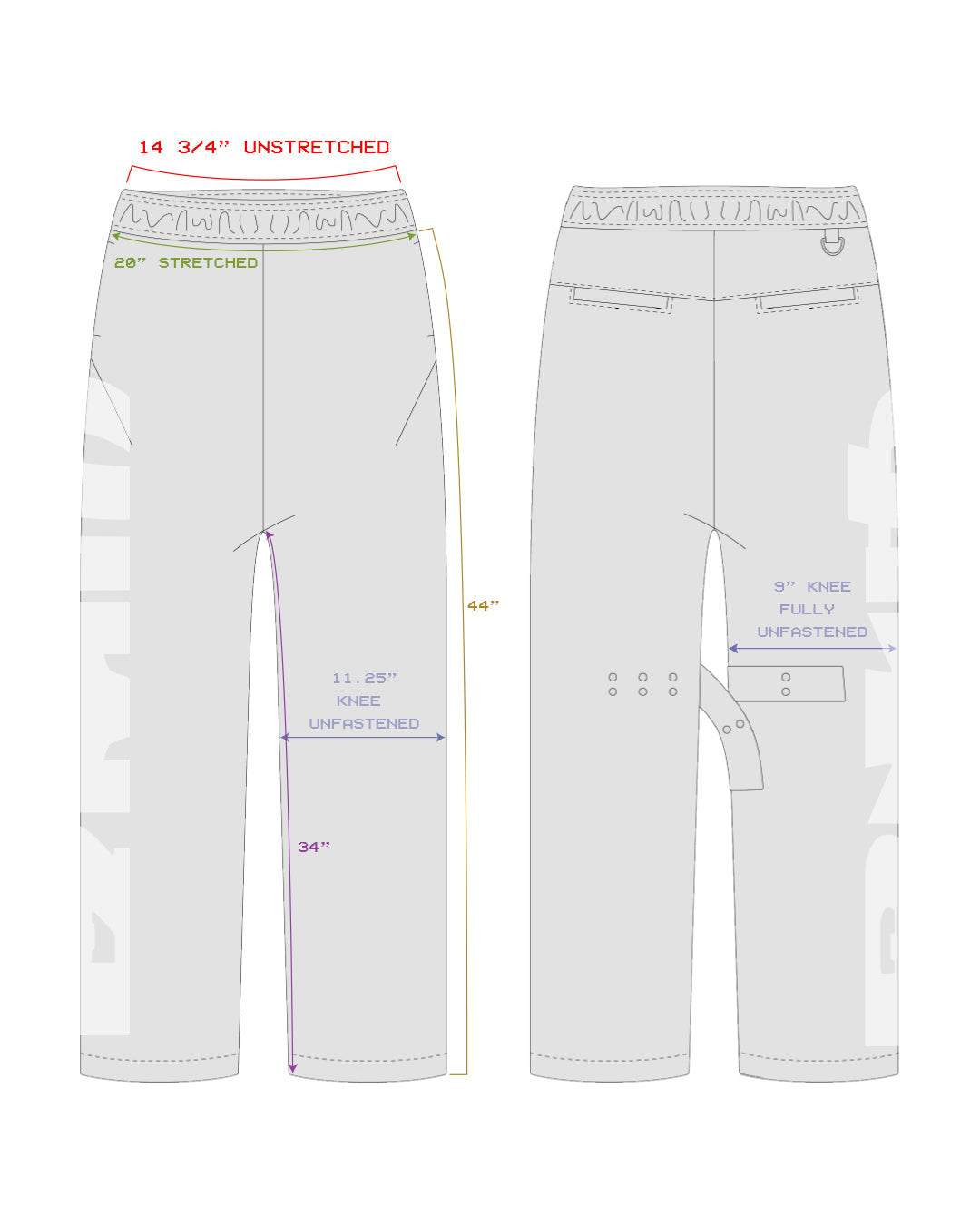 STONE: SWEATPANTS [ADJUSTABLE KNEE]
